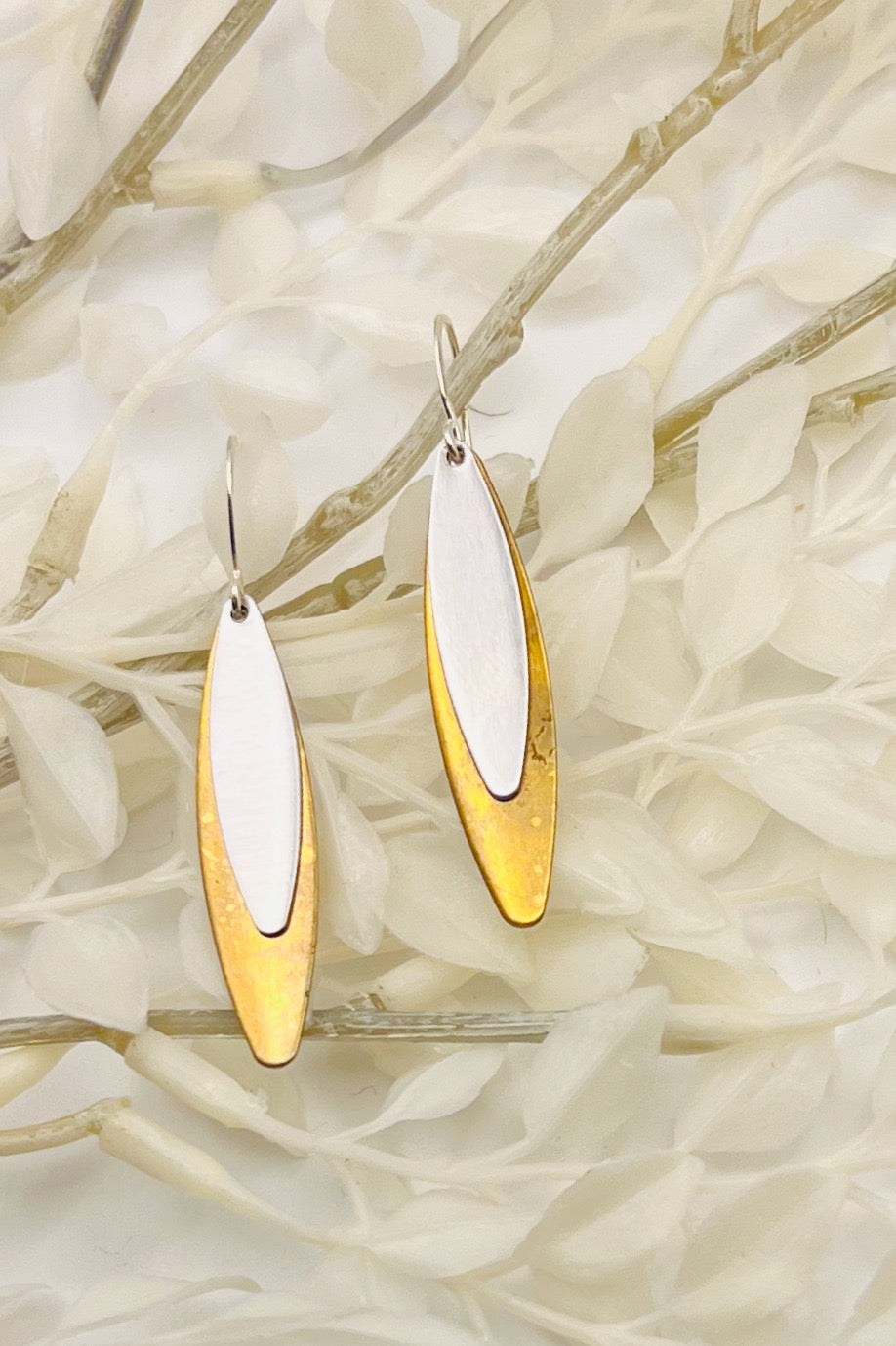 Small Surf Mixed Metal Earring