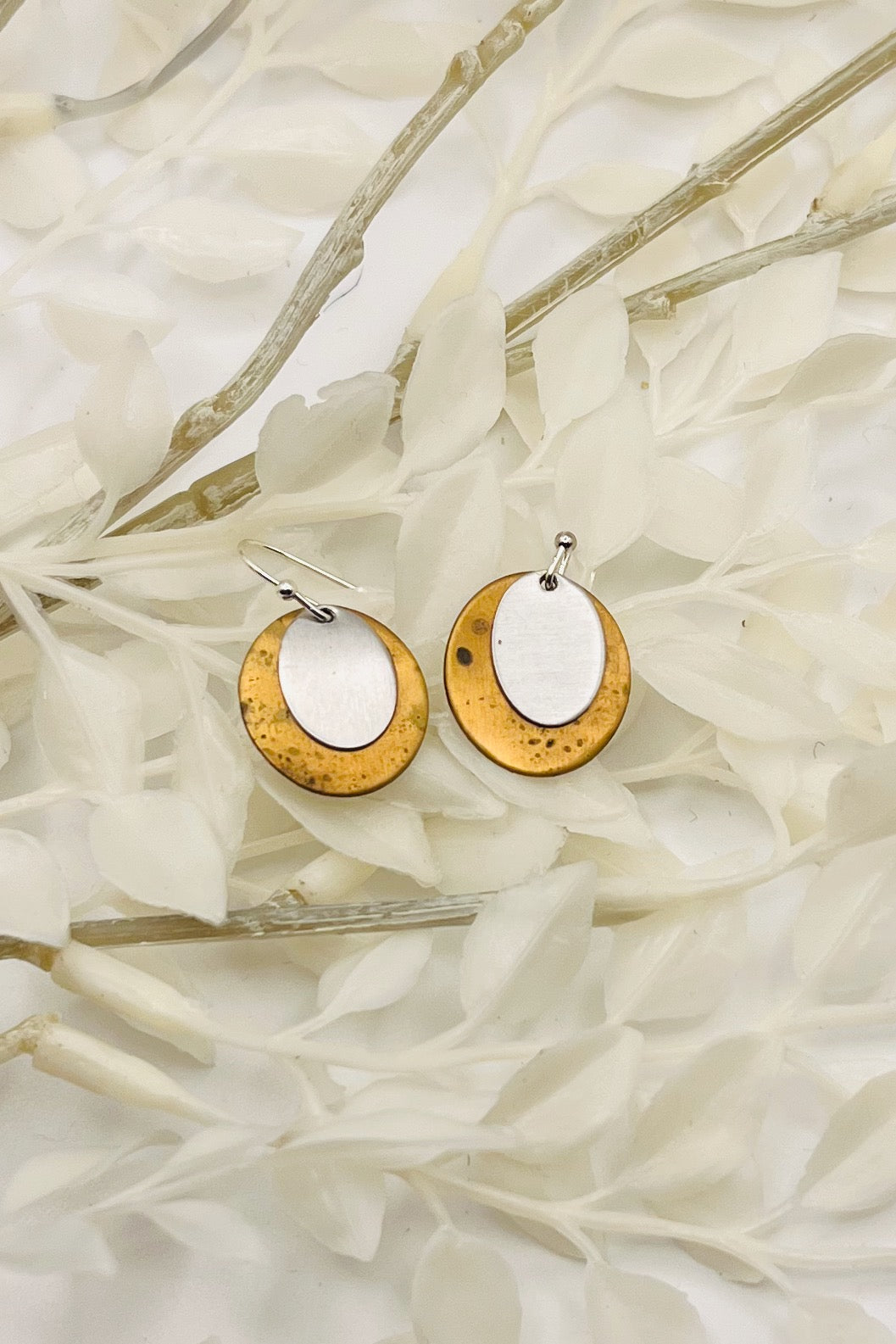 Short Oval Dangle Earring