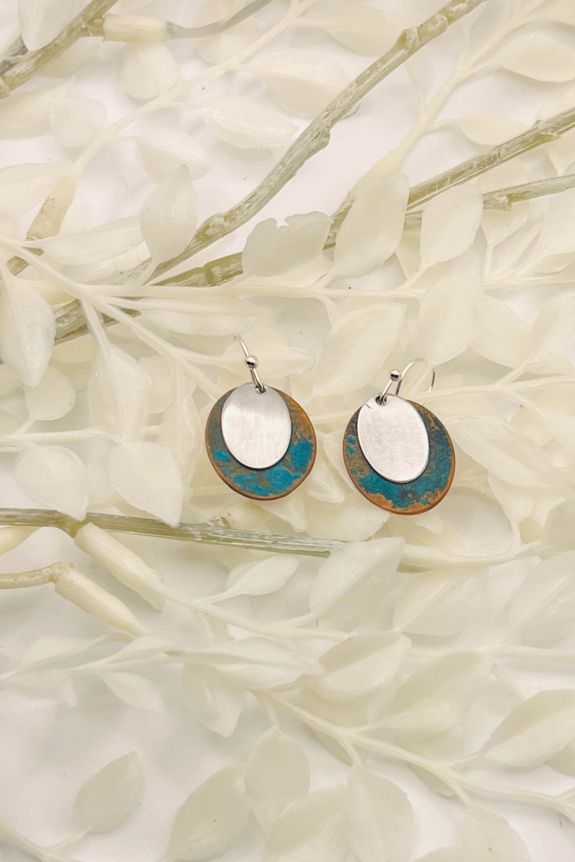 Short Oval Dangle Earring