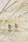 Short Oval Dangle Earring
